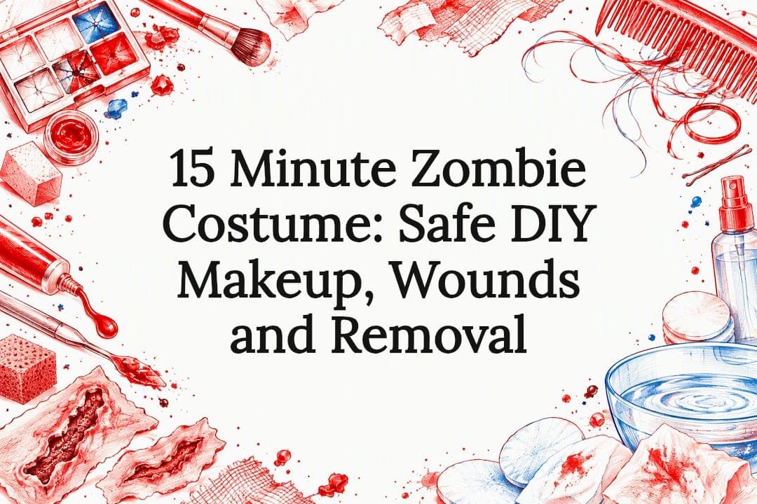 15 Minute Zombie Costume: Safe DIY Makeup, Wounds and Removal
