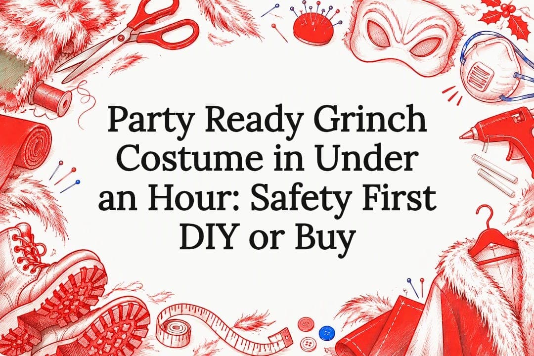Party Ready Grinch Costume in Under an Hour: Safety First DIY or Buy